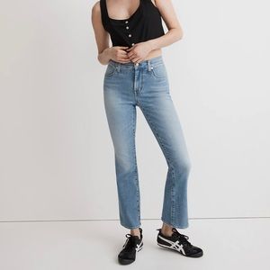 NWT Madewell Tall Kickout Crop Jeans